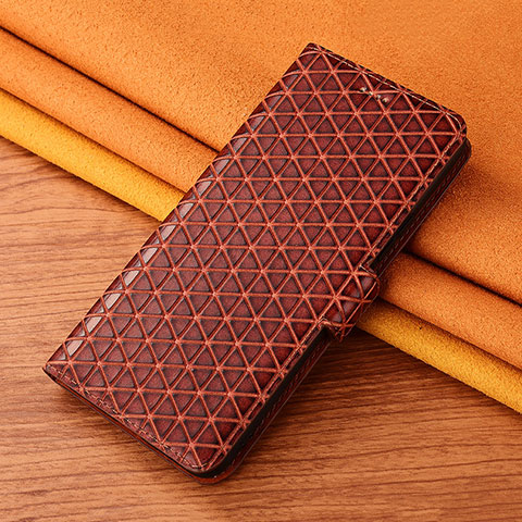 Funda de Cuero Cartera con Soporte Carcasa H21 para Apple iPhone 13 Mini Marron Claro