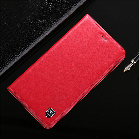 Funda de Cuero Cartera con Soporte Carcasa H21P para Apple iPhone 12 Pro Rojo