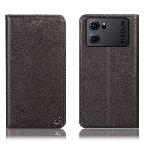 Funda de Cuero Cartera con Soporte Carcasa H21P para Oppo K10 5G Marron