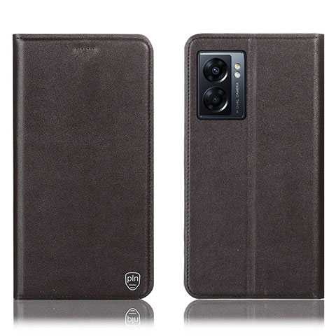 Funda de Cuero Cartera con Soporte Carcasa H21P para Realme Narzo 50 5G Marron