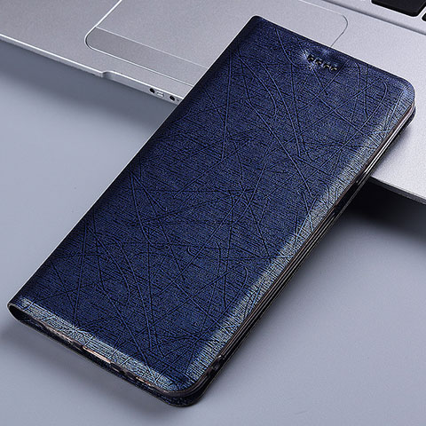 Funda de Cuero Cartera con Soporte Carcasa H22P para Apple iPhone SE3 (2022) Azul