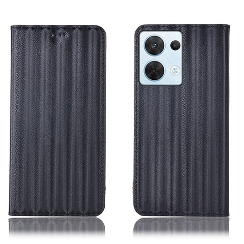 Funda de Cuero Cartera con Soporte Carcasa H23P para Oppo Reno9 5G Negro