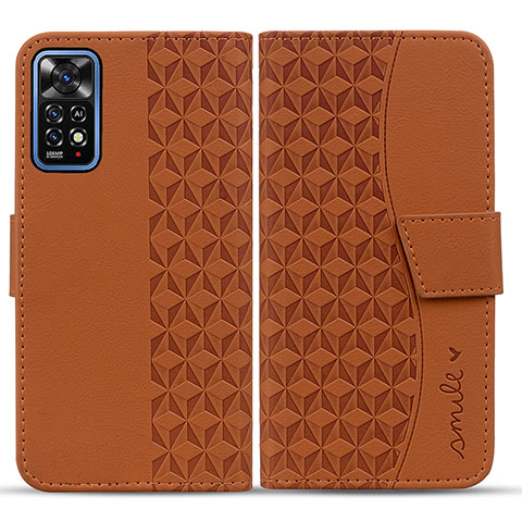 Funda de Cuero Cartera con Soporte Carcasa HF1 para Xiaomi Redmi Note 11 Pro 4G Marron