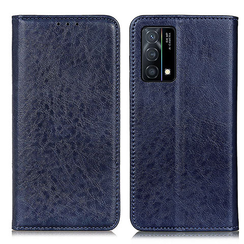 Funda de Cuero Cartera con Soporte Carcasa K01Z para Oppo K9 5G Azul