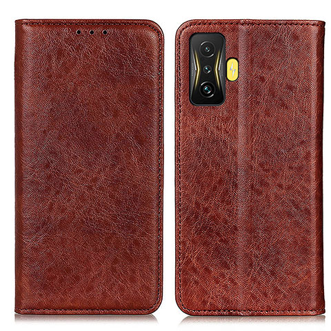 Funda de Cuero Cartera con Soporte Carcasa K01Z para Xiaomi Poco F4 GT 5G Marron