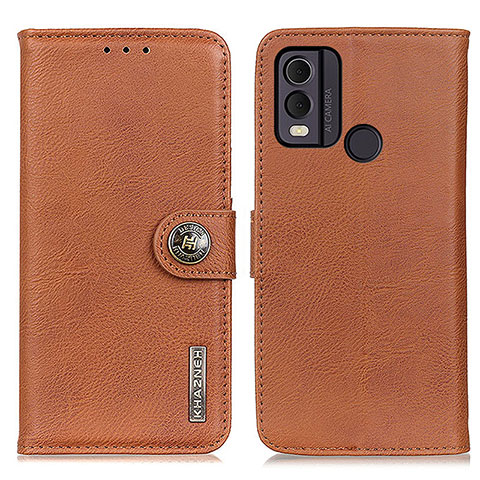 Funda de Cuero Cartera con Soporte Carcasa K02Z para Nokia C22 Marron