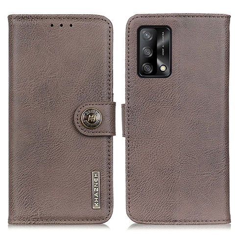 Funda de Cuero Cartera con Soporte Carcasa K02Z para Oppo A74 4G Gris