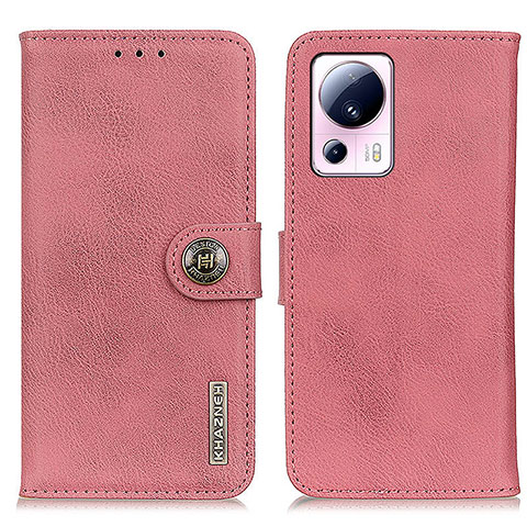 Funda de Cuero Cartera con Soporte Carcasa K02Z para Xiaomi Mi 13 Lite 5G Rosa