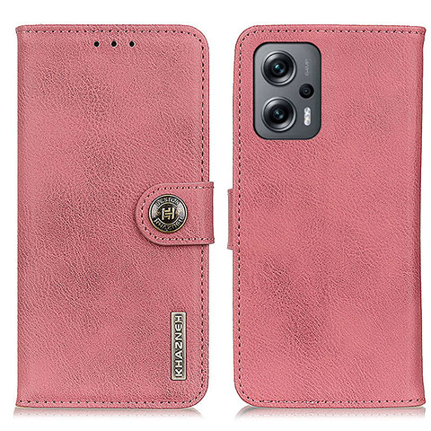 Funda de Cuero Cartera con Soporte Carcasa K02Z para Xiaomi Redmi Note 11T Pro 5G Rosa