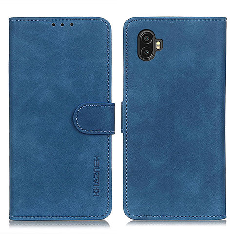 Funda de Cuero Cartera con Soporte Carcasa K03Z para Samsung Galaxy XCover 6 Pro 5G Azul