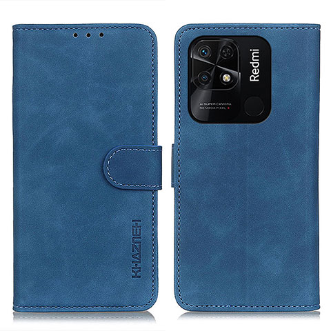 Funda de Cuero Cartera con Soporte Carcasa K03Z para Xiaomi Redmi 10 India Azul