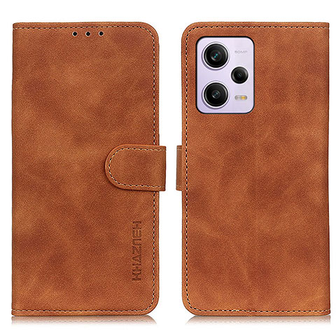 Funda de Cuero Cartera con Soporte Carcasa K03Z para Xiaomi Redmi Note 12 Explorer Marron