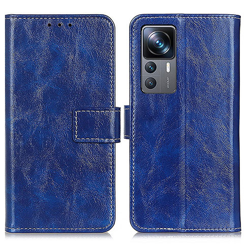 Funda de Cuero Cartera con Soporte Carcasa K04Z para Xiaomi Mi 12T 5G Azul