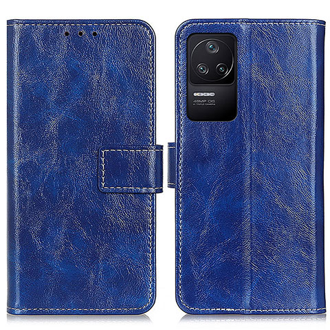 Funda de Cuero Cartera con Soporte Carcasa K04Z para Xiaomi Poco F4 5G Azul