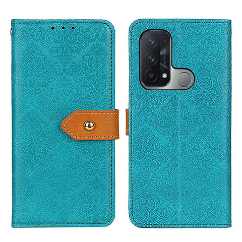 Funda de Cuero Cartera con Soporte Carcasa K05Z para Oppo Reno5 A Verde