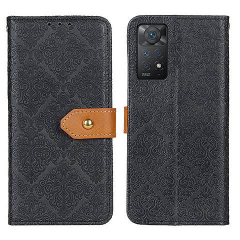 Funda de Cuero Cartera con Soporte Carcasa K05Z para Xiaomi Redmi Note 11 Pro 5G Negro