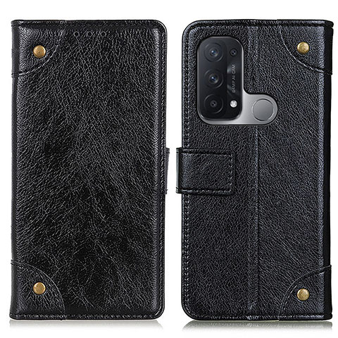 Funda de Cuero Cartera con Soporte Carcasa K06Z para Oppo Reno5 A Negro