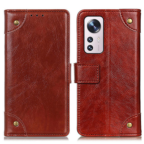 Funda de Cuero Cartera con Soporte Carcasa K06Z para Xiaomi Mi 12X 5G Marron Claro