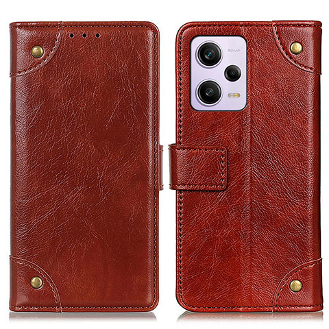 Funda de Cuero Cartera con Soporte Carcasa K06Z para Xiaomi Redmi Note 12 Explorer Marron Claro