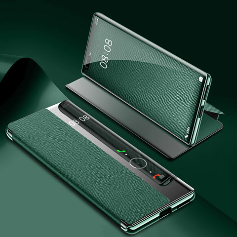 Funda de Cuero Cartera con Soporte Carcasa K07 para Huawei Mate 40 Pro Verde