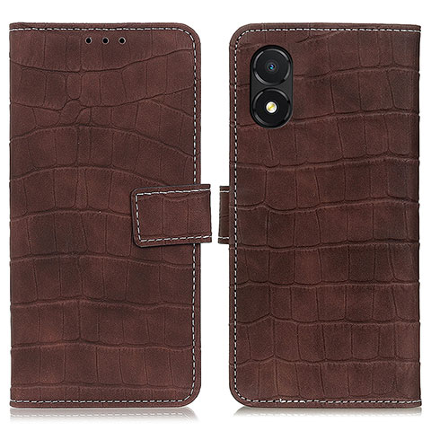 Funda de Cuero Cartera con Soporte Carcasa K07Z para Huawei Honor X5 Marron