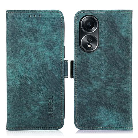 Funda de Cuero Cartera con Soporte Carcasa K07Z para Oppo A78 5G Verde