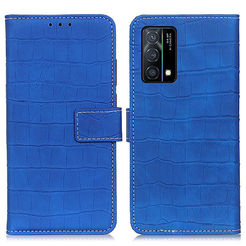 Funda de Cuero Cartera con Soporte Carcasa K07Z para Oppo K9 5G Azul