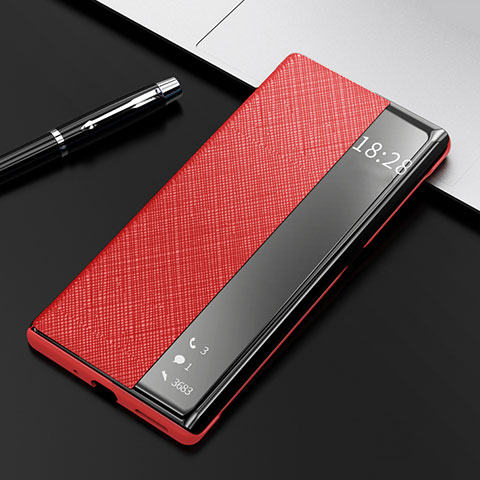 Funda de Cuero Cartera con Soporte Carcasa K08 para Huawei Mate 40 Pro Rojo