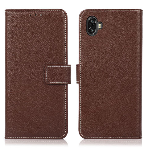 Funda de Cuero Cartera con Soporte Carcasa K08Z para Samsung Galaxy XCover 6 Pro 5G Marron