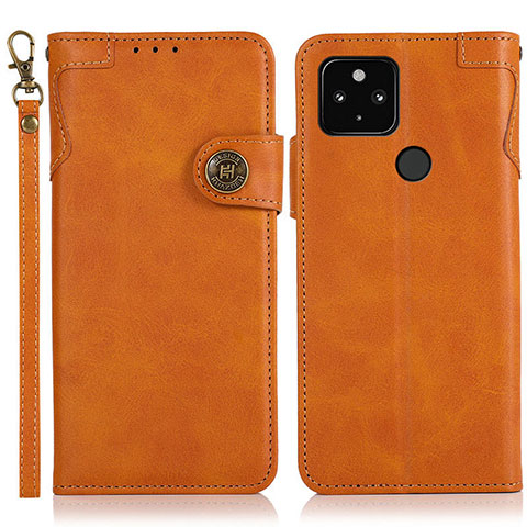 Funda de Cuero Cartera con Soporte Carcasa K09Z para Google Pixel 4a 5G Marron