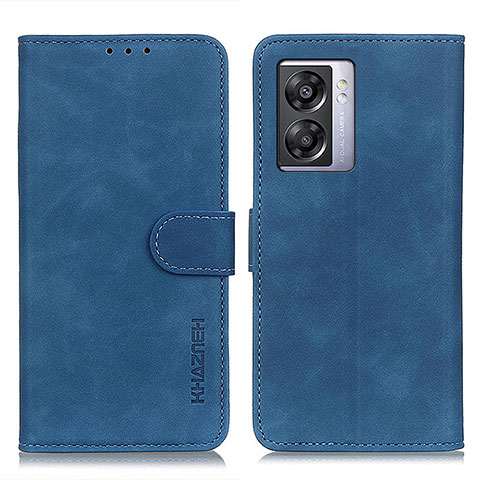 Funda de Cuero Cartera con Soporte Carcasa K09Z para Oppo A57 5G Azul