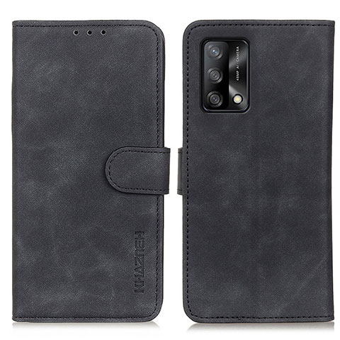 Funda de Cuero Cartera con Soporte Carcasa K09Z para Oppo A74 4G Negro