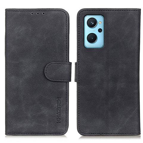 Funda de Cuero Cartera con Soporte Carcasa K09Z para Oppo A96 4G Negro