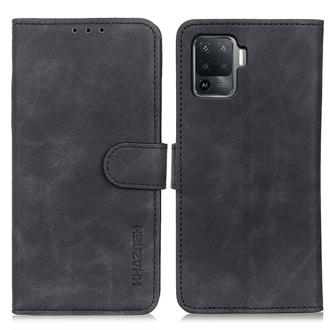 Funda de Cuero Cartera con Soporte Carcasa K09Z para Oppo F19 Pro Negro