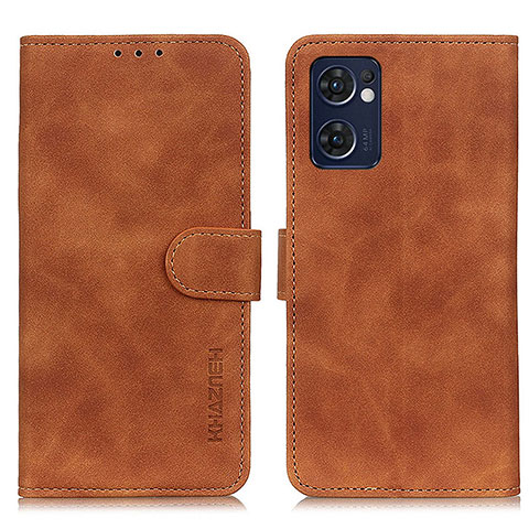 Funda de Cuero Cartera con Soporte Carcasa K09Z para Oppo Find X5 Lite 5G Marron