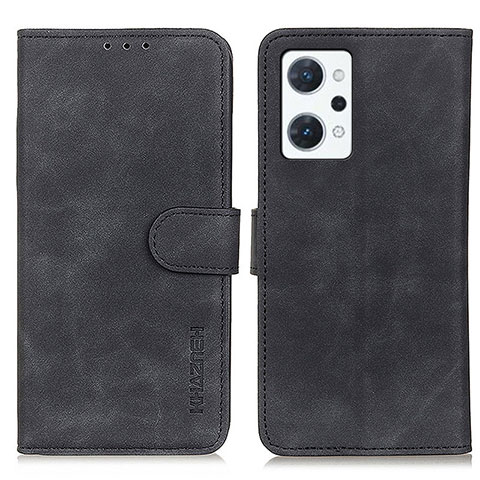 Funda de Cuero Cartera con Soporte Carcasa K09Z para Oppo Reno7 A Negro