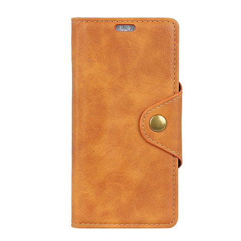 Funda de Cuero Cartera con Soporte Carcasa L01 para Alcatel 3 Naranja