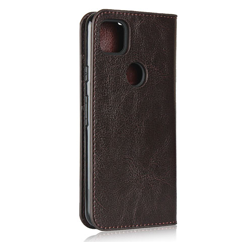 Funda de Cuero Cartera con Soporte Carcasa L01 para Google Pixel 4a Marron