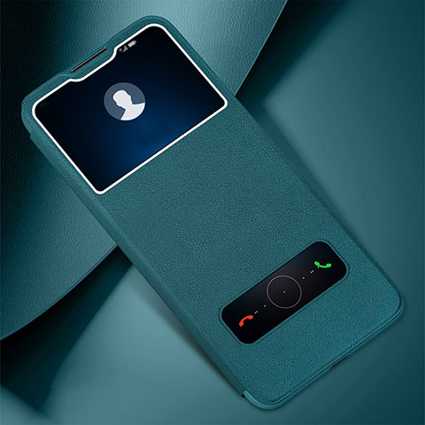 Funda de Cuero Cartera con Soporte Carcasa L01 para Huawei Enjoy 10e Verde