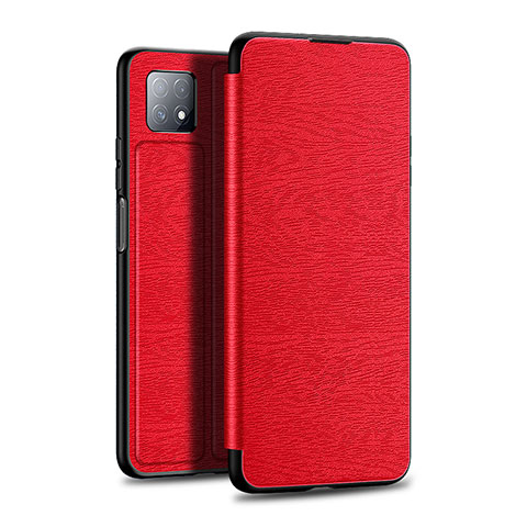 Funda de Cuero Cartera con Soporte Carcasa L01 para Huawei Enjoy 20 5G Rojo