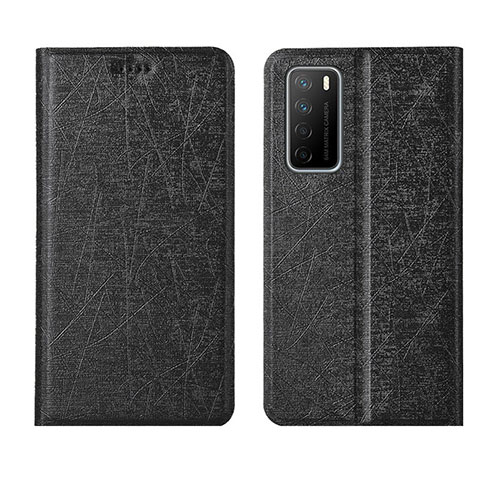 Funda de Cuero Cartera con Soporte Carcasa L01 para Huawei Honor Play4 5G Negro