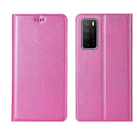 Funda de Cuero Cartera con Soporte Carcasa L01 para Huawei Honor Play4 5G Rosa