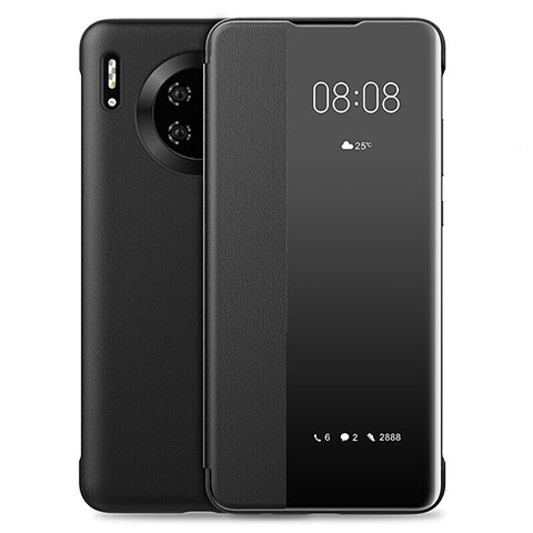 Funda de Cuero Cartera con Soporte Carcasa L01 para Huawei Mate 30 Pro 5G Negro