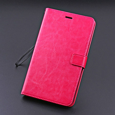 Funda de Cuero Cartera con Soporte Carcasa L01 para Huawei MediaPad X2 Rosa Roja