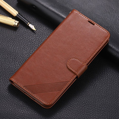 Funda de Cuero Cartera con Soporte Carcasa L01 para Huawei P40 Lite Marron