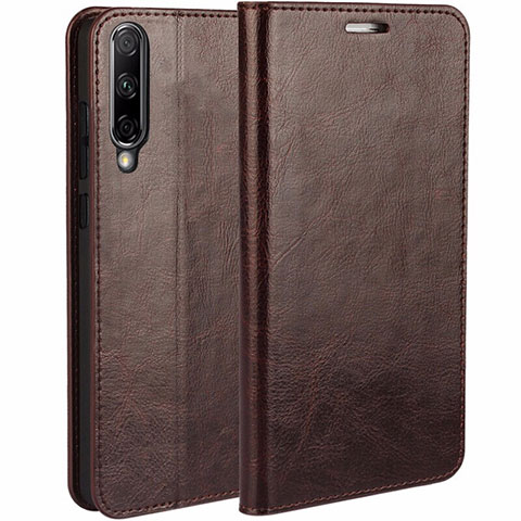 Funda de Cuero Cartera con Soporte Carcasa L01 para Huawei Y9s Marron