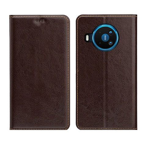 Funda de Cuero Cartera con Soporte Carcasa L01 para Nokia 8.3 5G Marron