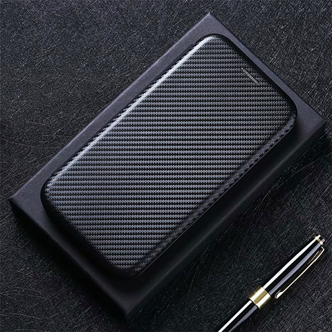 Funda de Cuero Cartera con Soporte Carcasa L01 para Oppo A15 Negro