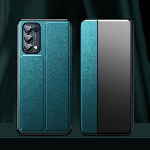 Funda de Cuero Cartera con Soporte Carcasa L01 para Oppo Find X3 Lite 5G Cian