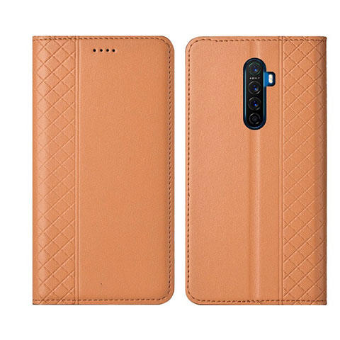 Funda de Cuero Cartera con Soporte Carcasa L01 para Oppo Reno Ace Naranja